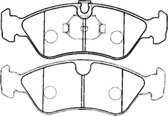 ASVA AKD-1234 - Тормозные колодки, дисковые, комплект autospares.lv