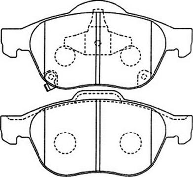 ASVA AKD-1236 - Тормозные колодки, дисковые, комплект autospares.lv