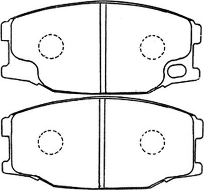 ASVA AKD-3407 - Тормозные колодки, дисковые, комплект autospares.lv