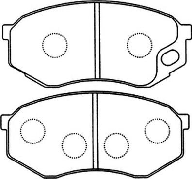 ASVA AKD-3349 - Тормозные колодки, дисковые, комплект autospares.lv