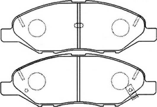 ASVA AKD-2452 - Тормозные колодки, дисковые, комплект autospares.lv