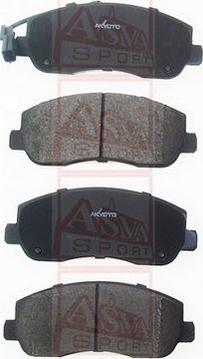 ASVA AKD-24104 - Тормозные колодки, дисковые, комплект autospares.lv