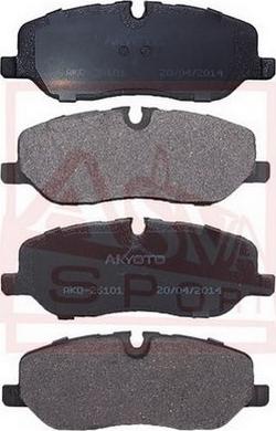 ASVA AKD-25101 - Тормозные колодки, дисковые, комплект autospares.lv