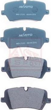 ASVA AKD-25203 - Тормозные колодки, дисковые, комплект autospares.lv