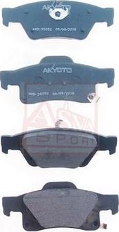 ASVA AKD-20202 - Тормозные колодки, дисковые, комплект autospares.lv