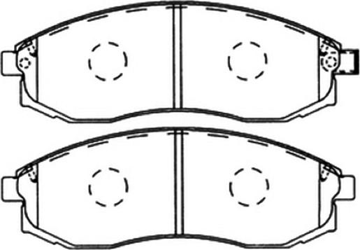 ASVA AKD-2824 - Тормозные колодки, дисковые, комплект autospares.lv