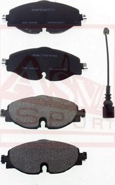 ASVA AKD-23108 - Тормозные колодки, дисковые, комплект autospares.lv