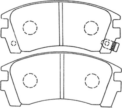 ASVA AKD-2225 - Тормозные колодки, дисковые, комплект autospares.lv