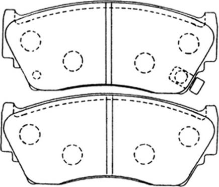 ASVA AKD-2226 - Тормозные колодки, дисковые, комплект autospares.lv