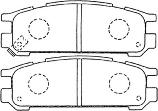 ASVA AKD-7249 - Тормозные колодки, дисковые, комплект autospares.lv