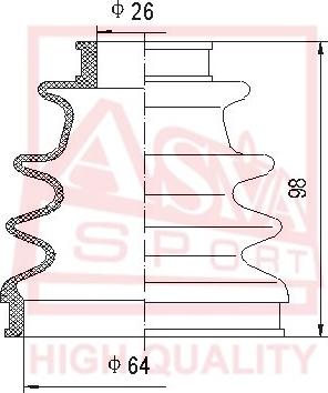 ASVA ASBT-99 - Пыльник, приводной вал autospares.lv