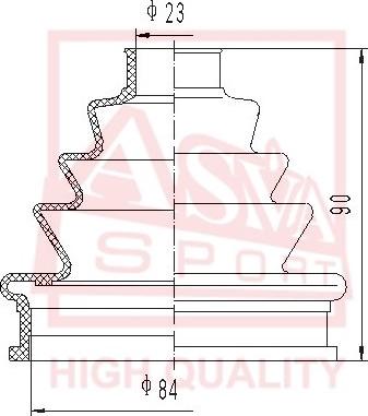 ASVA ASBT-148 - Пыльник, приводной вал autospares.lv