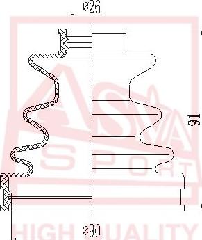 ASVA ASBT-100 - Пыльник, приводной вал autospares.lv