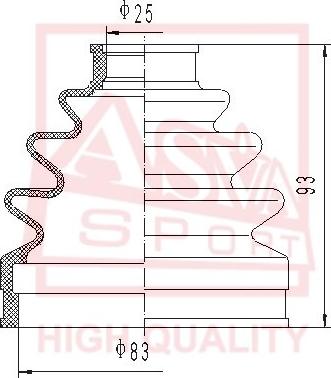 ASVA ASBT-119 - Пыльник, приводной вал autospares.lv