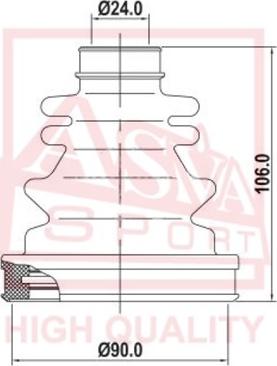 ASVA ASBT-129 - Пыльник, приводной вал autospares.lv