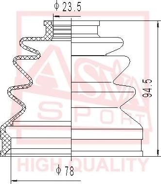 ASVA ASBT-121 - Пыльник, приводной вал autospares.lv