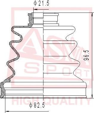 ASVA ASBT-84 - Пыльник, приводной вал autospares.lv