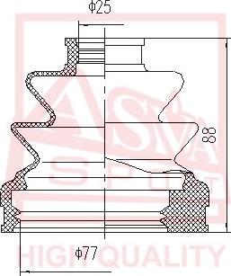 ASVA ASBT-204 - Пыльник, приводной вал autospares.lv