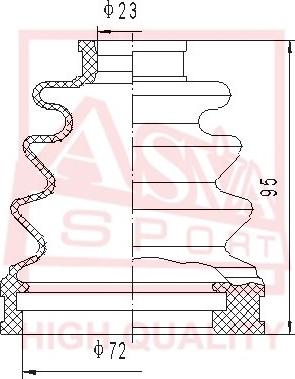 ASVA ASBT-2068 - Пыльник, приводной вал autospares.lv