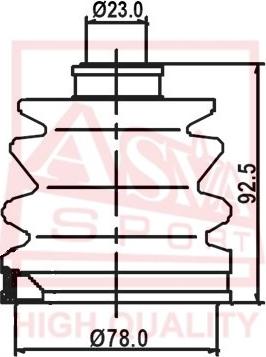 ASVA ASBT-2023 - Пыльник, приводной вал autospares.lv