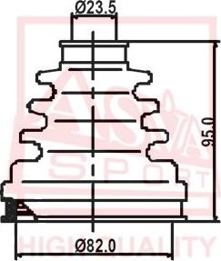 ASVA ASBT-2120 - Пыльник, приводной вал autospares.lv