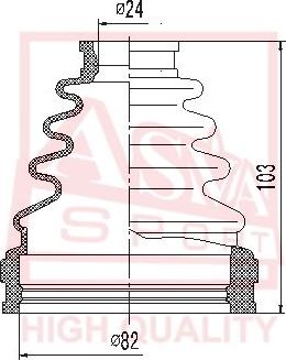 ASVA ASBT-AV1 - Пыльник, приводной вал autospares.lv