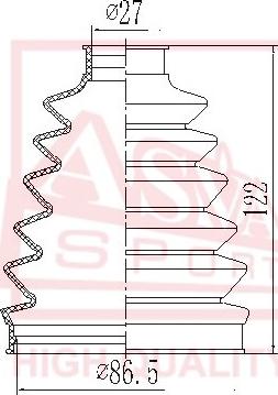 ASVA ASBT-AV3 - Пыльник, приводной вал autospares.lv