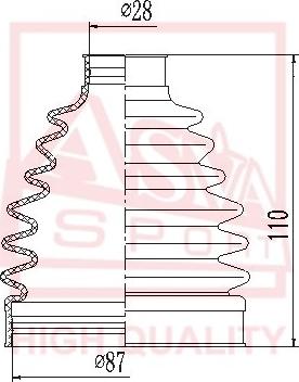 ASVA ASBT-CD3 - Пыльник, приводной вал autospares.lv