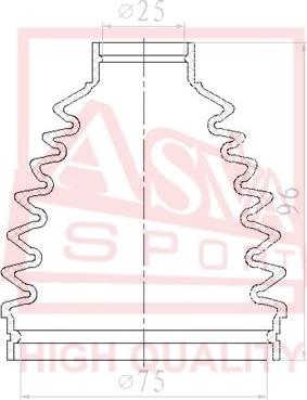 ASVA ASBT-CY2 - Пыльник, приводной вал autospares.lv