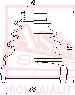 ASVA ASBT-INACA30 - Пыльник, приводной вал autospares.lv