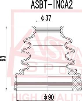 ASVA ASBT-INCA2 - Пыльник, приводной вал autospares.lv