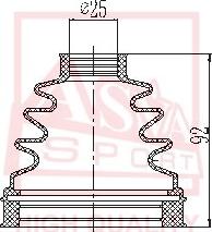 ASVA ASBT-INCD3 - Пыльник, приводной вал autospares.lv