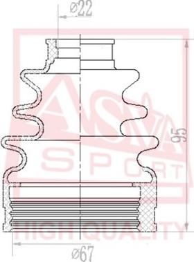 ASVA ASBT-INCY2 - Пыльник, приводной вал autospares.lv