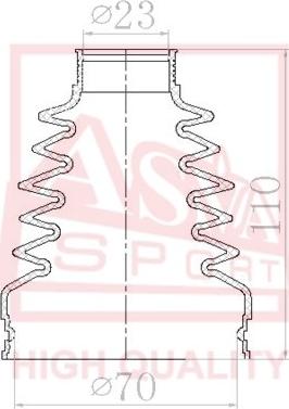 ASVA ASBT-ING41 - Пыльник, приводной вал autospares.lv