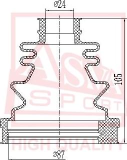 ASVA ASBT-INLAC1 - Пыльник, приводной вал autospares.lv