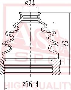 ASVA ASBT-INNS1 - Пыльник, приводной вал autospares.lv