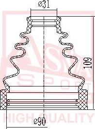 ASVA ASBT-INP120 - Пыльник, приводной вал autospares.lv