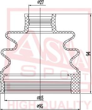 ASVA ASBT-INRSF - Пыльник, приводной вал autospares.lv