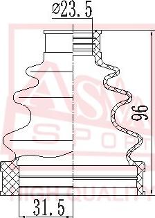 ASVA ASBT-INRT27 - Пыльник, приводной вал autospares.lv