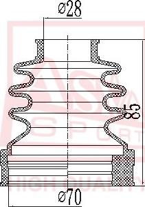 ASVA ASBT-INZZE15 - Пыльник, приводной вал autospares.lv