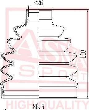 ASVA ASBT-NS - Пыльник, приводной вал autospares.lv