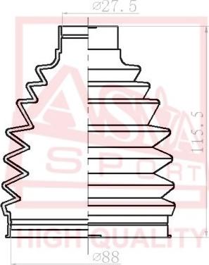 ASVA ASBT-RAV3 - Пыльник, приводной вал autospares.lv