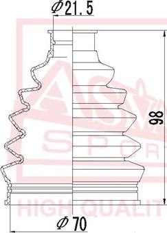 ASVA ASBT-SX4 - Пыльник, приводной вал autospares.lv