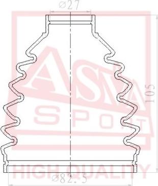 ASVA ASBT-ZZE15 - Пыльник, приводной вал autospares.lv