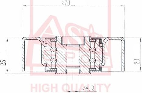 ASVA BMBP-003 - Ролик натяжителя, клиновой ремень autospares.lv