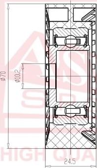 ASVA BMBP-002 - Ролик натяжителя, клиновой ремень autospares.lv