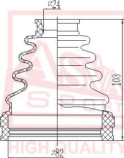 ASVA BT-IN909 - Пыльник, приводной вал autospares.lv