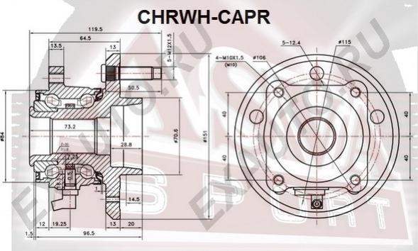 ASVA CHRWH-CAPR - Ступица колеса, поворотный кулак autospares.lv