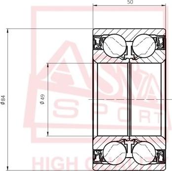 ASVA DAC49840050 - Подшипник ступицы колеса autospares.lv