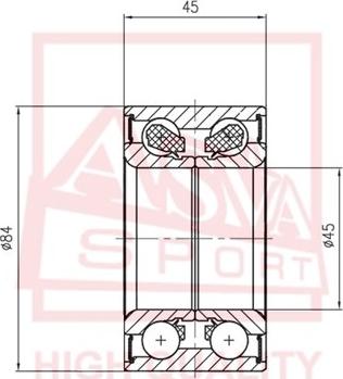 ASVA DAC45840045 - Подшипник ступицы колеса autospares.lv